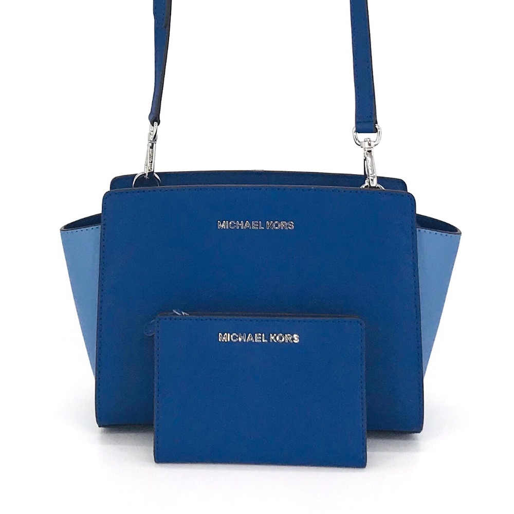 2PCS Michael Kors Selma Messenger Bag Wallet Set